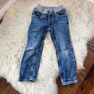 GAP Kids Slim Fit Sweat Waist Band Jeans Distressed 4T
